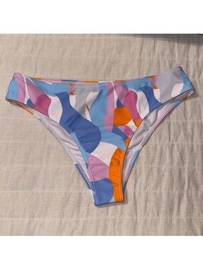 Ali Express L White Blue Multi Bikini Bottom